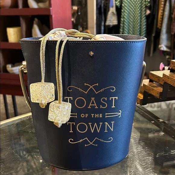 Rare Kate Spade Steal The Spotlight Champagne Bucket Bag. - Picture 3 of 10